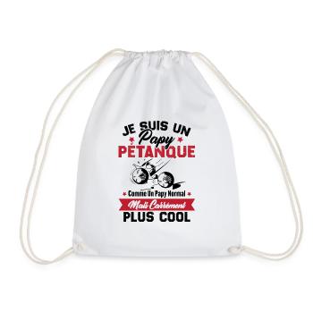 Un Papy Pétanque Comme Un Papy Normal - Sac de sport léger - blanc - Devant