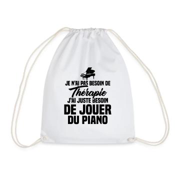J'ai Juste Besoin De Jouer Du Piano Humour Cadeau - Sac de sport léger - blanc - Devant