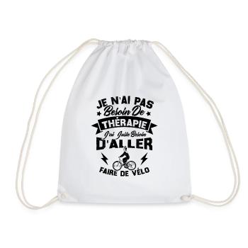 J'ai juste besoin d'aller faire du vélo - Sac de sport léger - blanc - Devant