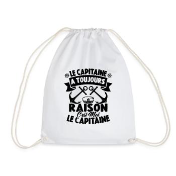Le Capitaine A Toujours Raison C'est Moi Capitaine - Sac de sport léger - blanc - Devant