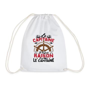 Le Capitaine A Toujours Raison C'est Moi Capitaine - Sac de sport léger - blanc - Devant