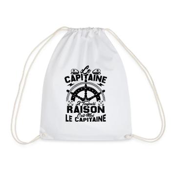 Le Capitaine A Toujours Raison C'est Moi Capitaine - Sac de sport léger - blanc - Devant
