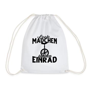 Coole Mädchen fahren Einrad - Turnbeutel - Weiß - Vorne