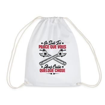 Je suis ici parce que vous avez cassé quelque chos - Sac de sport léger - blanc - Devant