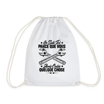 Je suis ici parce que vous avez cassé quelque chos - Sac de sport léger - blanc - Devant