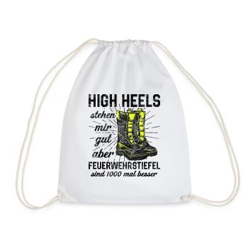 Feuerwehrfrau - Turnbeutel - Weiß - Vorne