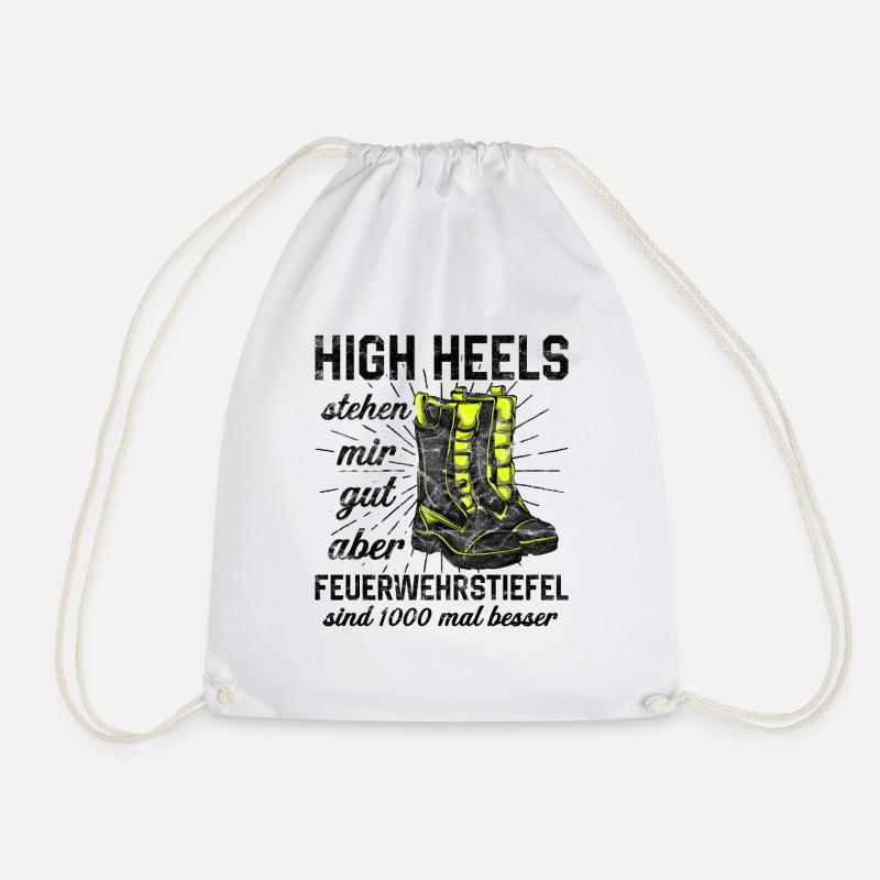 Feuerwehrfrau - Turnbeutel - Weiß