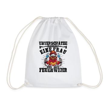 Feuerwehrfrau - Turnbeutel - Weiß - Vorne