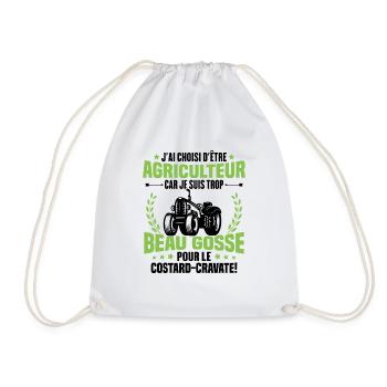 Agriculteur et Beau-gosse - Sac de sport léger - blanc - Devant
