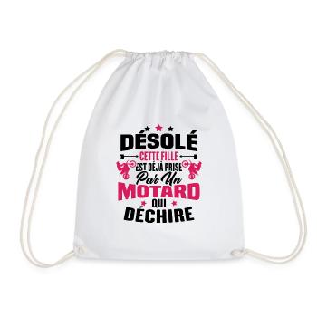 Désolé cette fille est déjà prise par un motard - Sac de sport léger - blanc - Devant