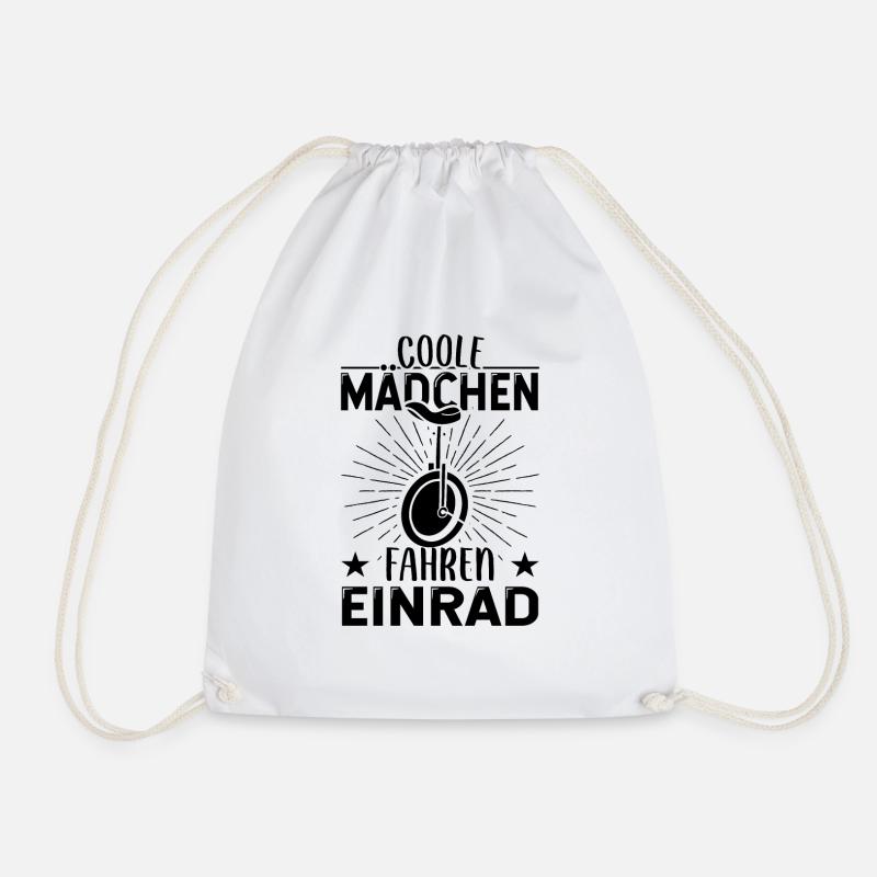 Einrad - Turnbeutel - Weiß