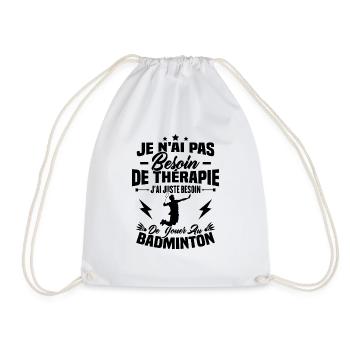 J'ai juste besoin de jouer au badminton Cadeau - Sac de sport léger - blanc - Devant