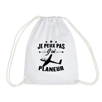 Je peux pas j'ai planeur - Sac de sport léger - blanc - Devant