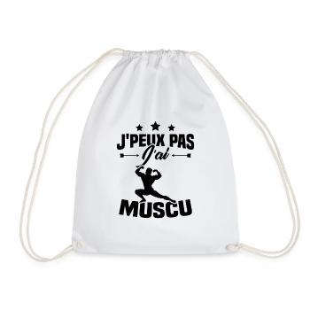 Je peux pas j'ai muscu - Sac de sport léger - blanc - Devant