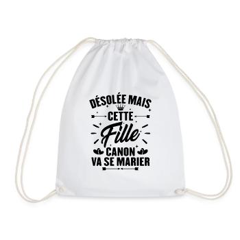 Désolée mais cette fille canon va se marier - Sac de sport léger - blanc - Devant