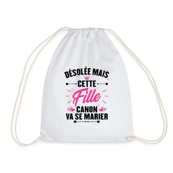Désolée mais cette fille canon va se marier - Sac de sport léger - blanc - Devant