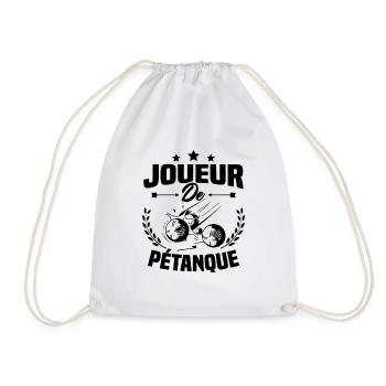 Joueur De Pétanque, Humour Cadeau Pétanque - Sac de sport léger - blanc - Devant