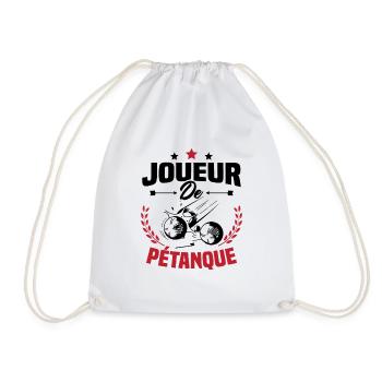 Joueur De Pétanque, Humour Cadeau Pétanque - Sac de sport léger - blanc - Devant