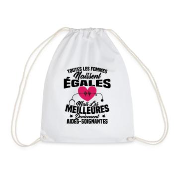Les meilleures femmes deviennent aides-soignantes - Sac de sport léger - blanc - Devant