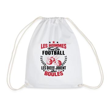 Hommes font du football les dieux jouent aux boule - Sac de sport léger - blanc - Devant