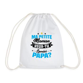 Ma Petite Maman Veux Tu Épouser Papa ? - Sac de sport léger - blanc - Devant