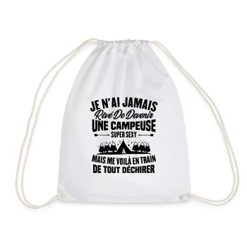 Je n'ai jamais rêvé de devenir une campeuse sexy - Sac de sport léger - blanc - Devant