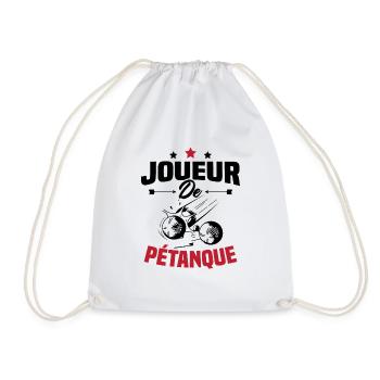 Joueur De Pétanque, Humour Cadeau Pétanque - Sac de sport léger - blanc - Devant