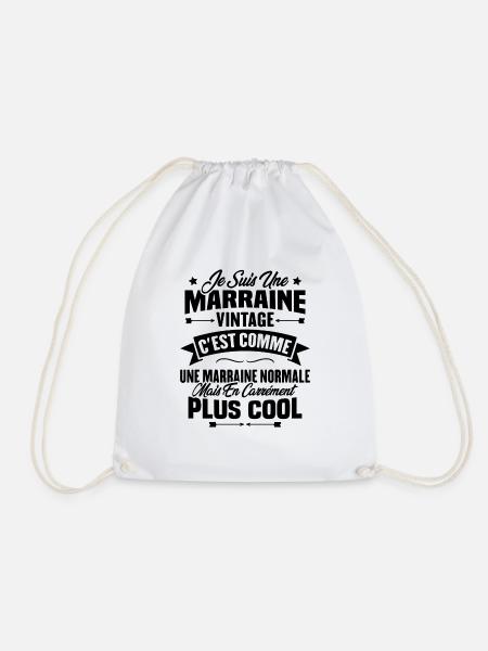 Je suis une marraine vintage - Sac de sport léger - blanc