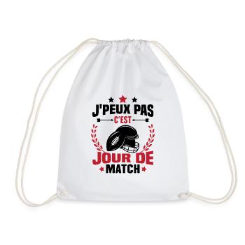 J'peux pas c'est jour de match rugby - Sac de sport léger - blanc - Devant