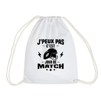 J'peux pas c'est jour de match rugby - Sac de sport léger - blanc - Devant