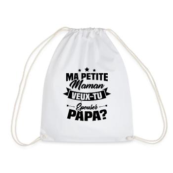 Ma Petite Maman Veux Tu Épouser Papa ? - Sac de sport léger - blanc - Devant