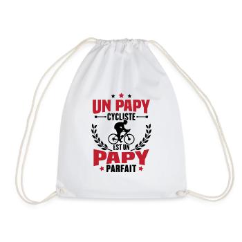 Un papy cycliste est un papy parfait Cadeau - Sac de sport léger - blanc - Devant