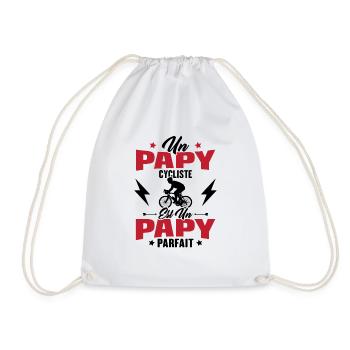 Un papy cycliste est un papy parfait Cadeau - Sac de sport léger - blanc - Devant