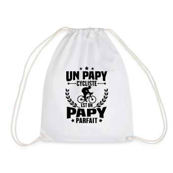 Un papy cycliste est un papy parfait Cadeau - Sac de sport léger - blanc - Devant