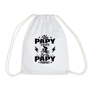Un papy cycliste est un papy parfait Cadeau - Sac de sport léger - blanc - Devant