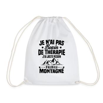 Cadeau J'ai juste besoin d'aller à la montagne - Sac de sport léger - blanc - Devant