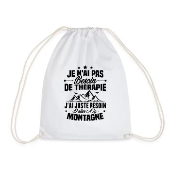Cadeau J'ai juste besoin d'aller à la montagne - Sac de sport léger - blanc - Devant