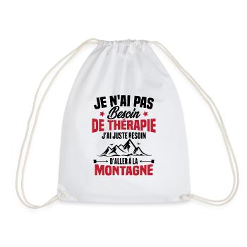 Cadeau J'ai juste besoin d'aller à la montagne - Sac de sport léger - blanc - Devant