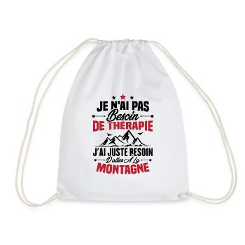 Cadeau J'ai juste besoin d'aller à la montagne - Sac de sport léger - blanc - Devant