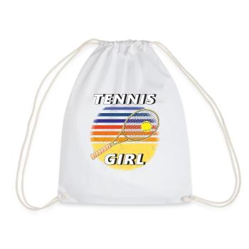 TENNIS GIRL - Drawstring Bag - white - Front
