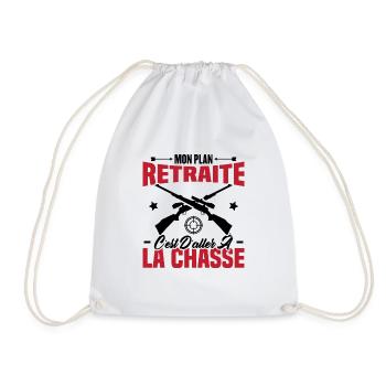 Mon plan retraite c'est d'aller à la chasse - Sac de sport léger - blanc - Devant