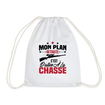 Mon plan retraite c'est d'aller à la chasse - Sac de sport léger - blanc - Devant