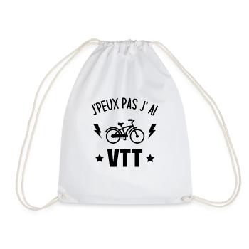 J'peux pas j'ai vtt - Sac de sport léger - blanc - Devant