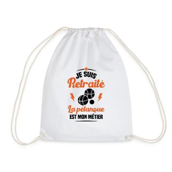 Je suis retraité la pétanque est mon métier Cadeau - Sac de sport léger - blanc - Devant
