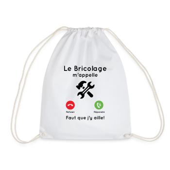 Le bricolage m'appelle faut que j'y aille Cadeau - Sac de sport léger - blanc - Devant