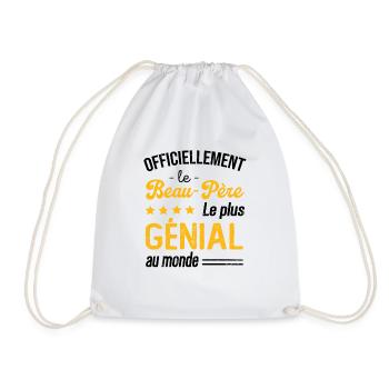 Cadeau Le Beau père le plus genial au monde - Sac de sport léger - blanc - Devant