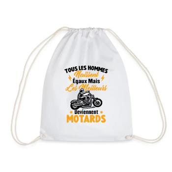 Les meilleurs hommes deviennent motards - Sac de sport léger - blanc - Devant
