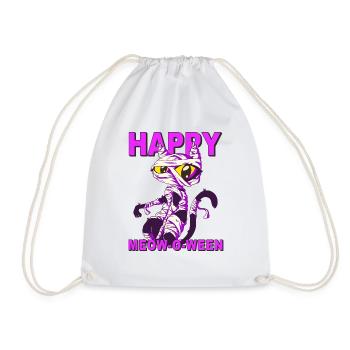 KATZE HAPPY MEOW-O-WEEN - Turnbeutel - Weiß - Vorne
