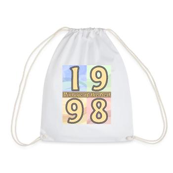 BIRTHDAY YEAR 1998 - Drawstring Bag - white - Front