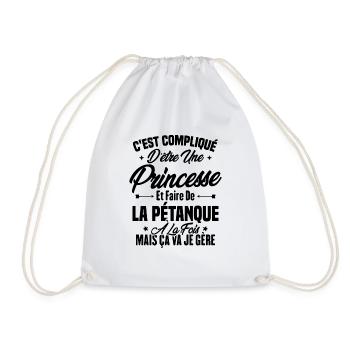 Princesse et pétanque - Sac de sport léger - blanc - Devant